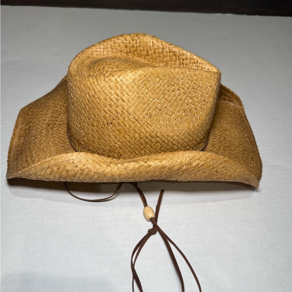Stylish Tan Straw Cowboy Hat